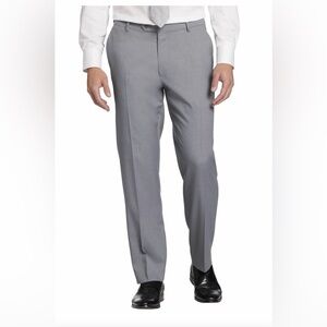 Pronto Uomo Platinum Wool Gray Dress Pants Mens Size 36 Flat Front